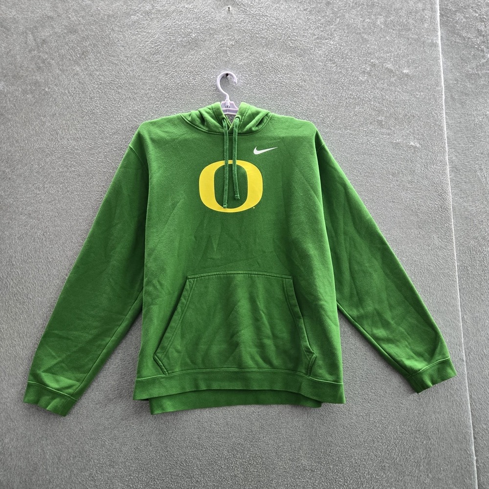 Oregon Ducks Men Hoodie 2XL‎ Green Embroidered Nike Fleece Team Logo Activewear